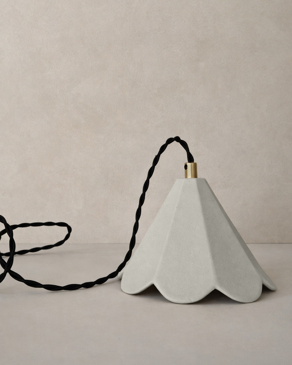 Torino Pendant Light | Small Deco Hanging Fixture | Bone White