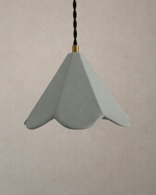 Torino Pendant Light | Small Deco Hanging Fixture | Fog Gray