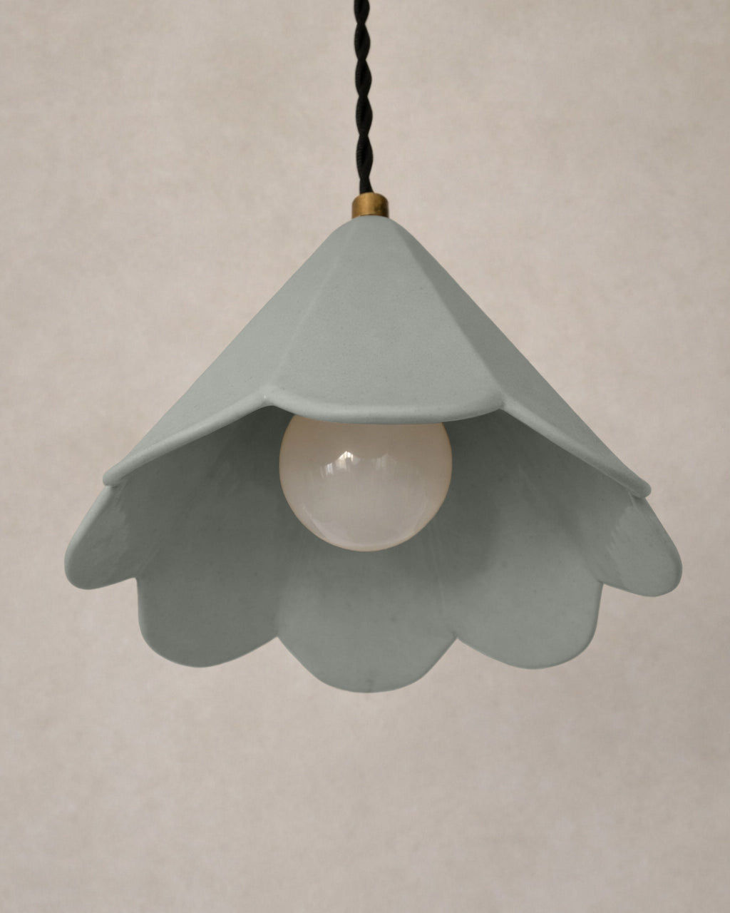 Torino Pendant Light | Small Deco Hanging Fixture | Fog Gray
