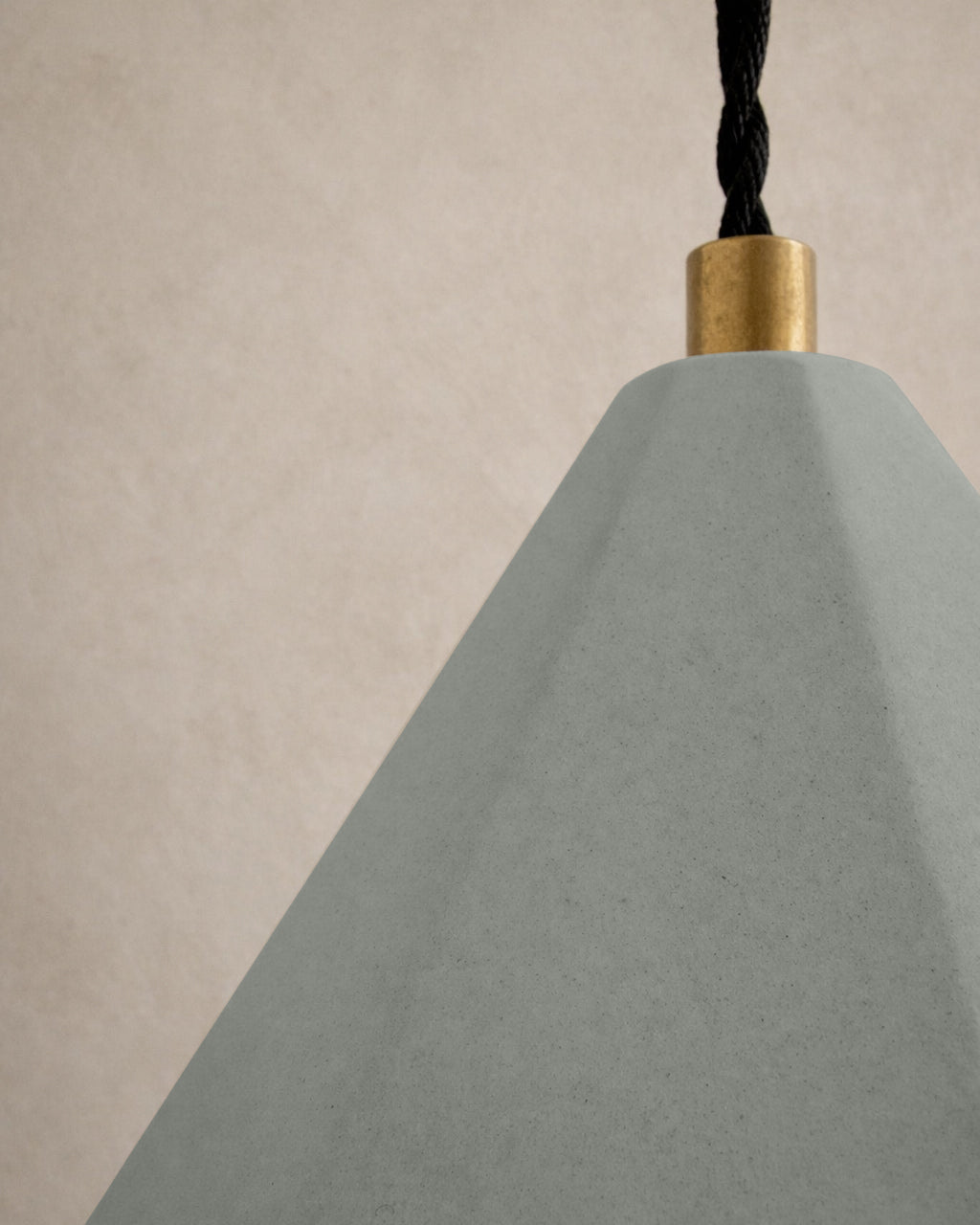 Torino Pendant Light | Small Deco Hanging Fixture | Fog Gray