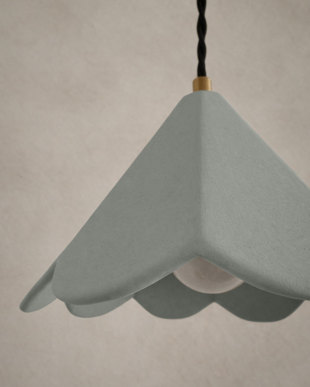 Torino Pendant Light | Small Deco Hanging Fixture | Fog Gray