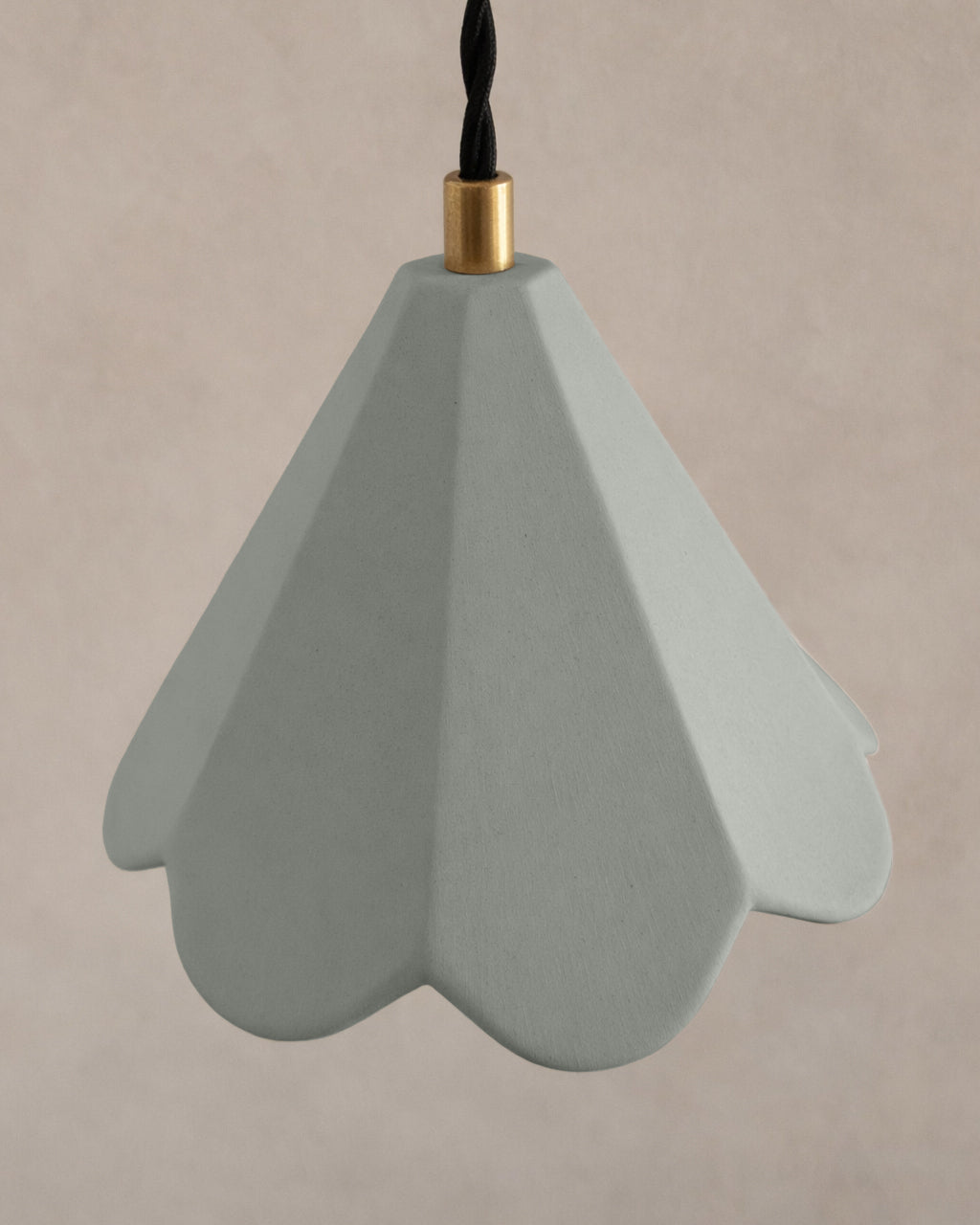 Torino Pendant Light | Small Deco Hanging Fixture | Fog Gray