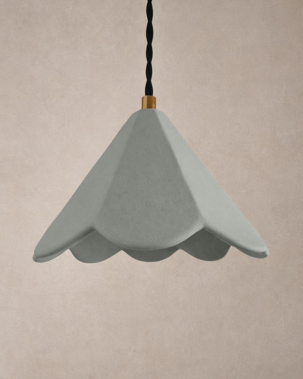 Torino Pendant Light | Small Deco Hanging Fixture | Fog Gray