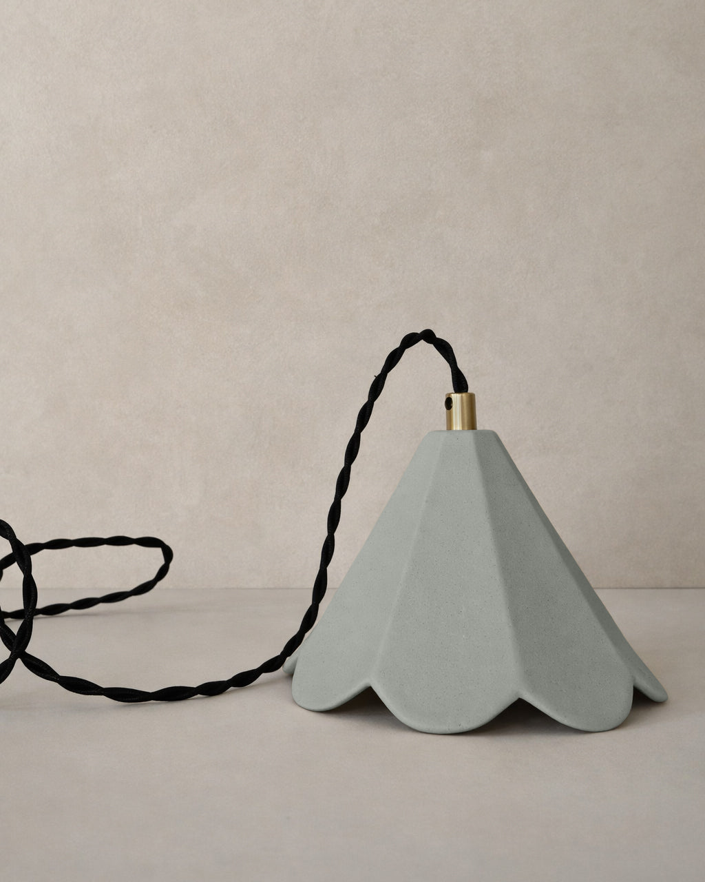 Torino Pendant Light | Small Deco Hanging Fixture | Fog Gray