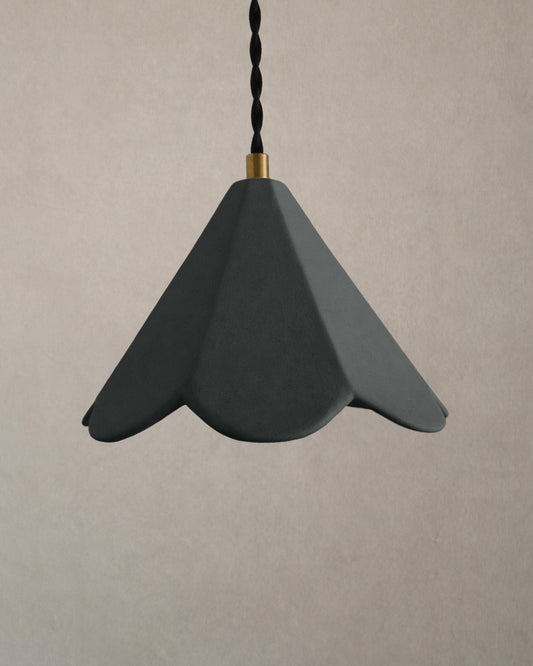 Torino Pendant Light | Small Deco Hanging Fixture | Shadow Charcoal Gray