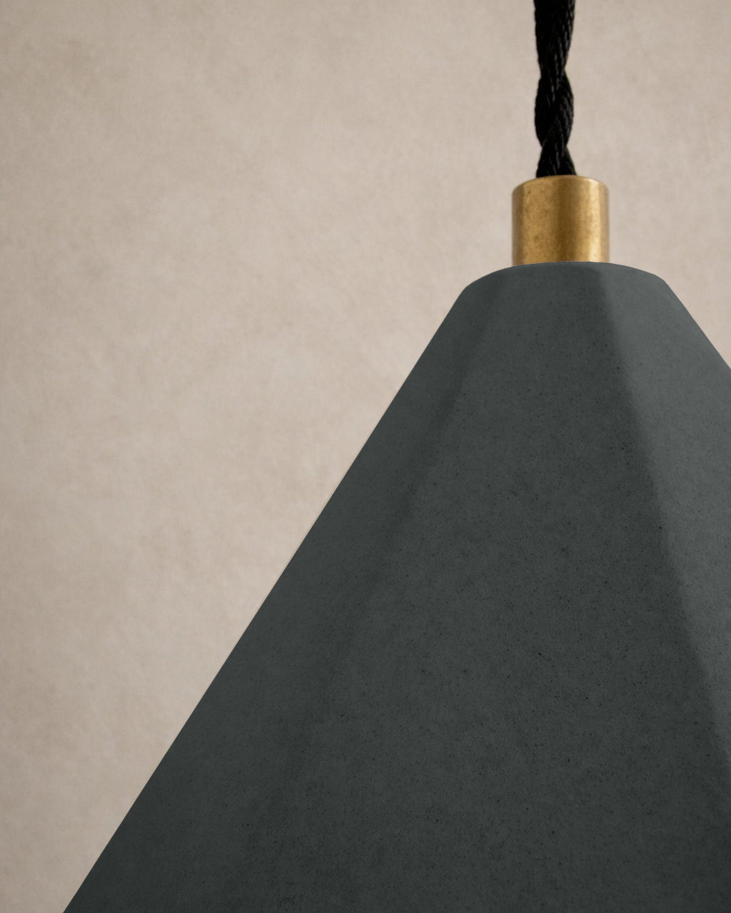 Torino Pendant Light | Small Deco Hanging Fixture | Shadow Charcoal Gray