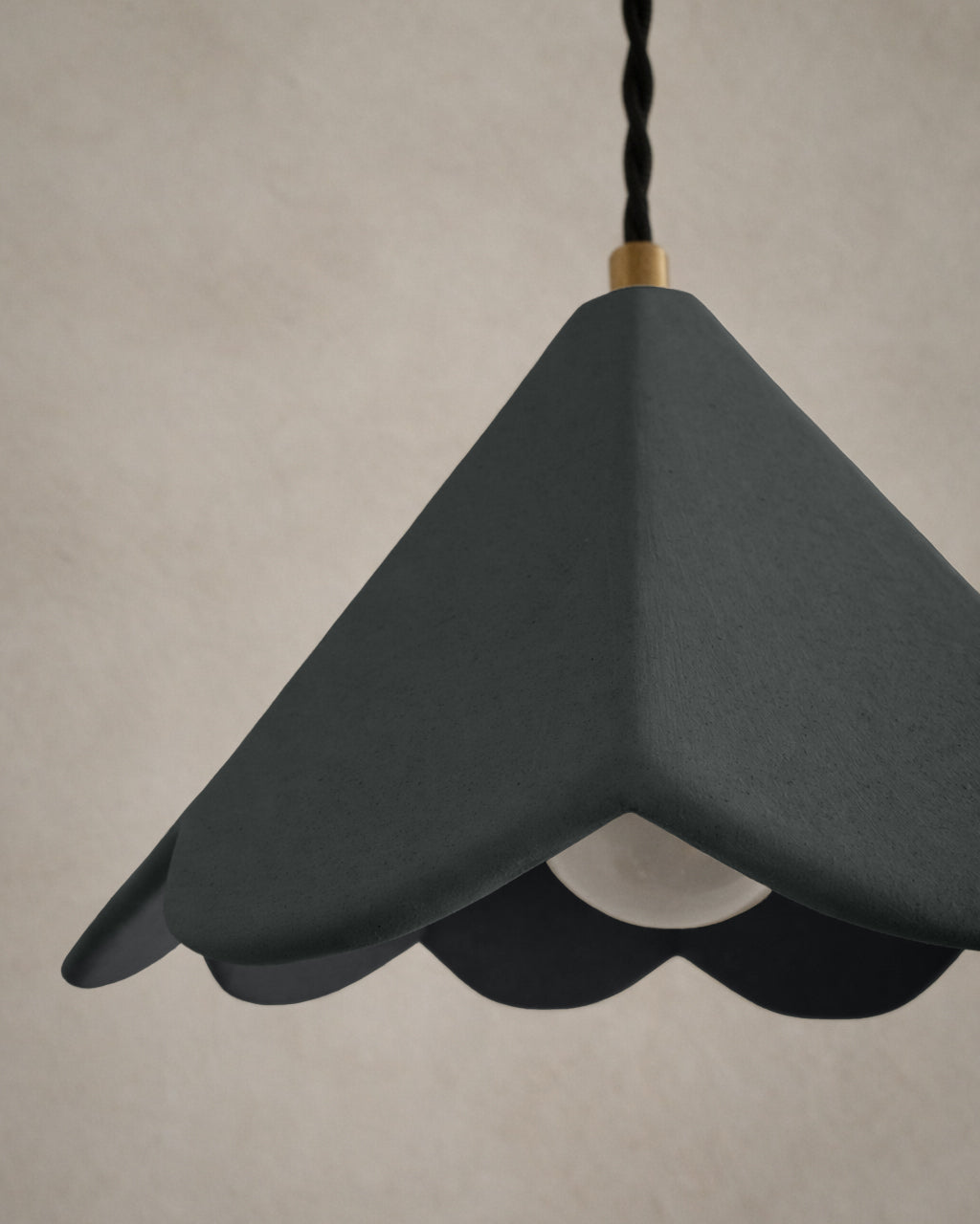 Torino Pendant Light | Small Deco Hanging Fixture | Shadow Charcoal Gray
