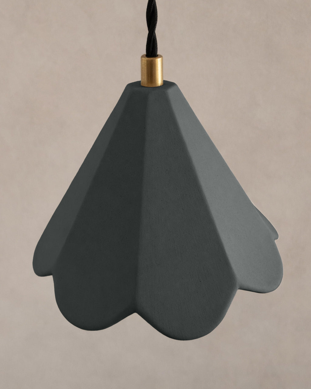 Torino Pendant Light | Small Deco Hanging Fixture | Shadow Charcoal Gray