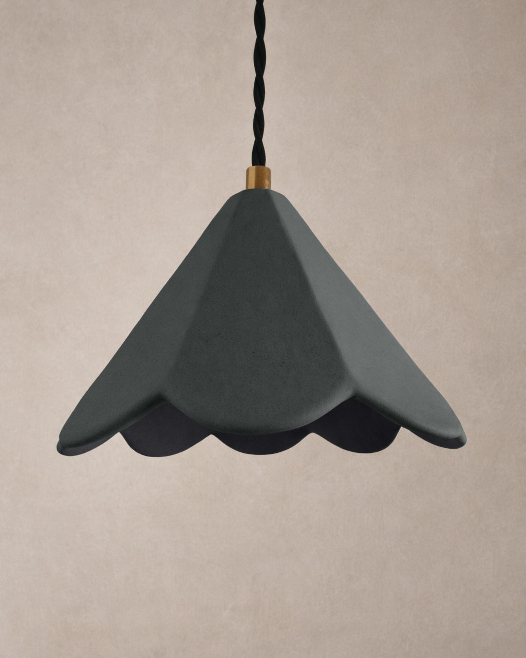 Torino Pendant Light | Small Deco Hanging Fixture | Shadow Charcoal Gray