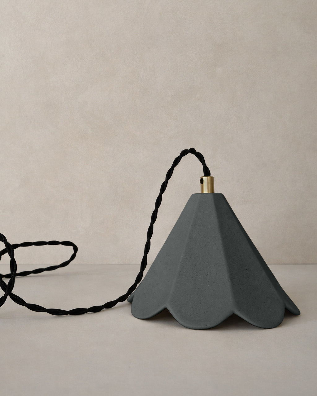 Torino Pendant Light | Small Deco Hanging Fixture | Shadow Charcoal Gray