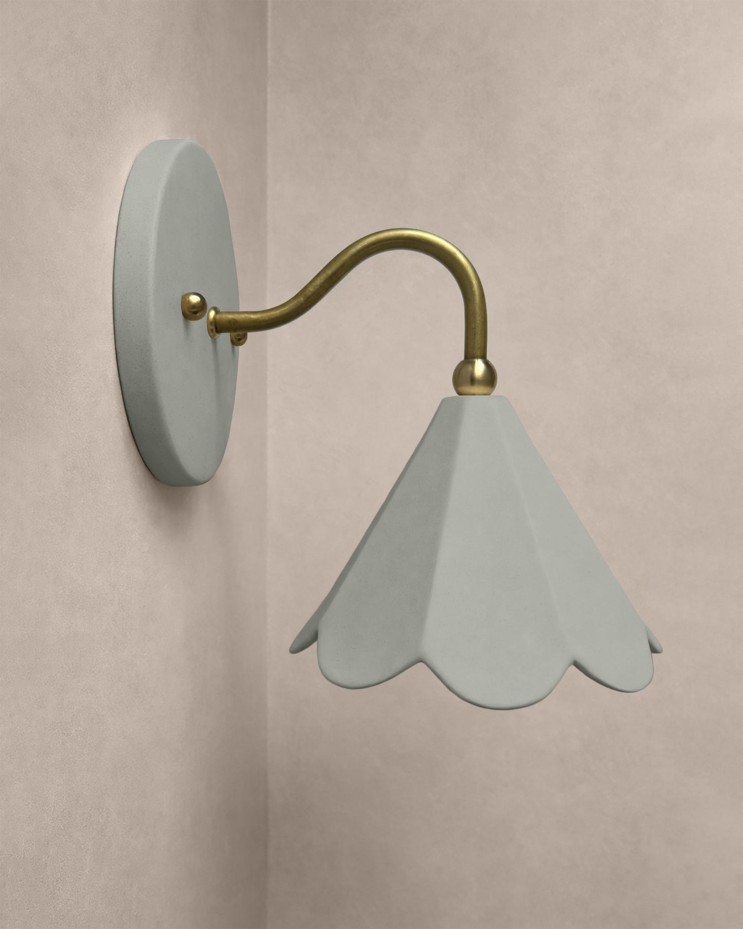 Torino Wall Sconce | Small Deco Light Fixture | Fog Gray
