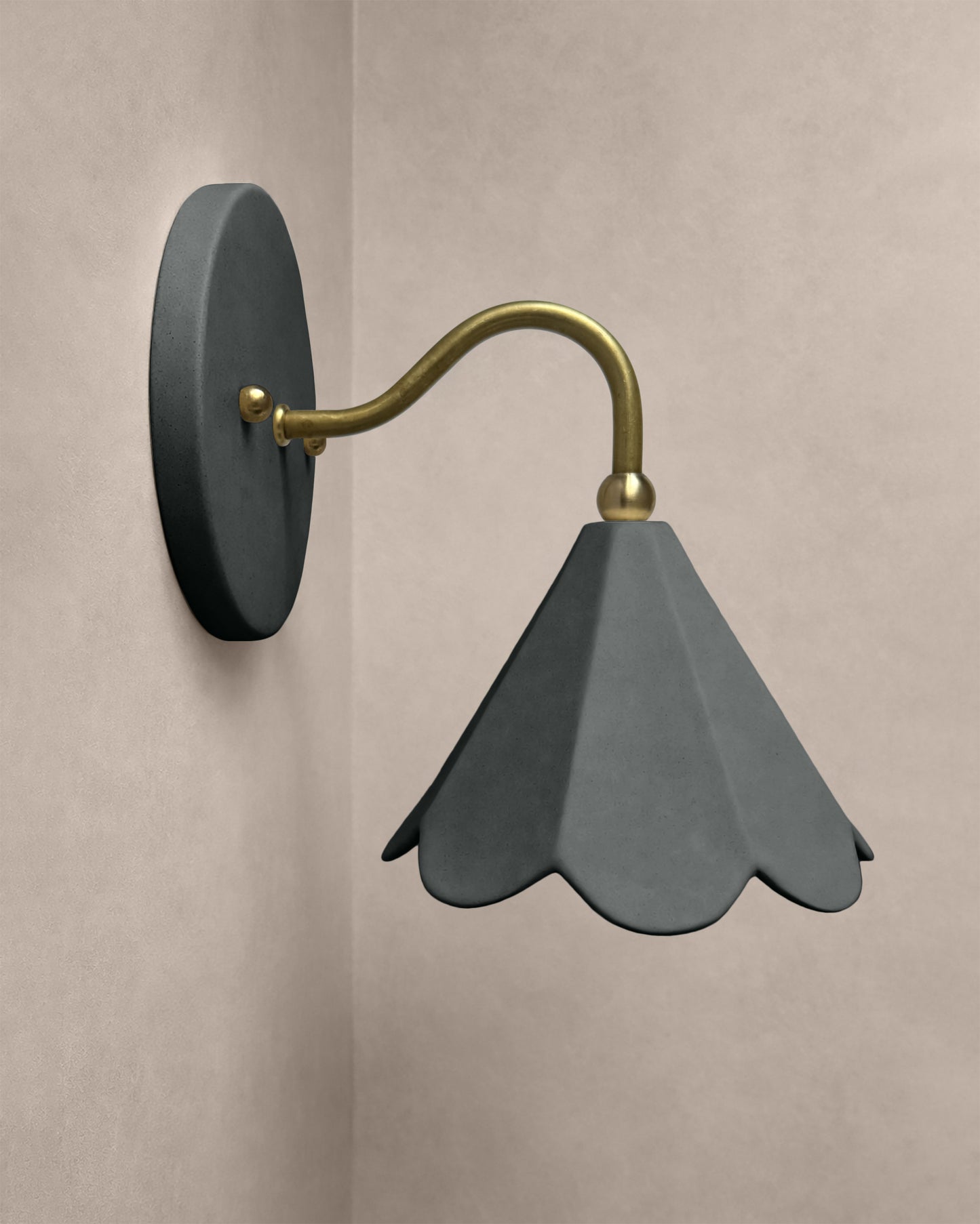 Torino Wall Sconce | Small Deco Light Fixture | Shadow Charcoal Gray