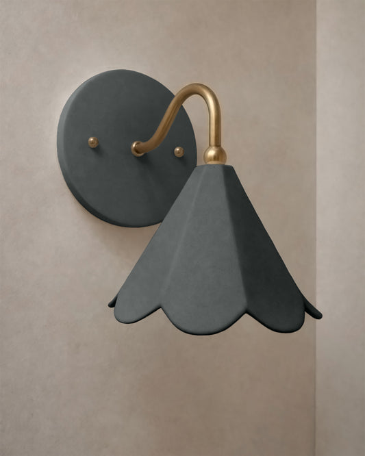 Torino Wall Sconce | Small Deco Light Fixture | Shadow Charcoal Gray