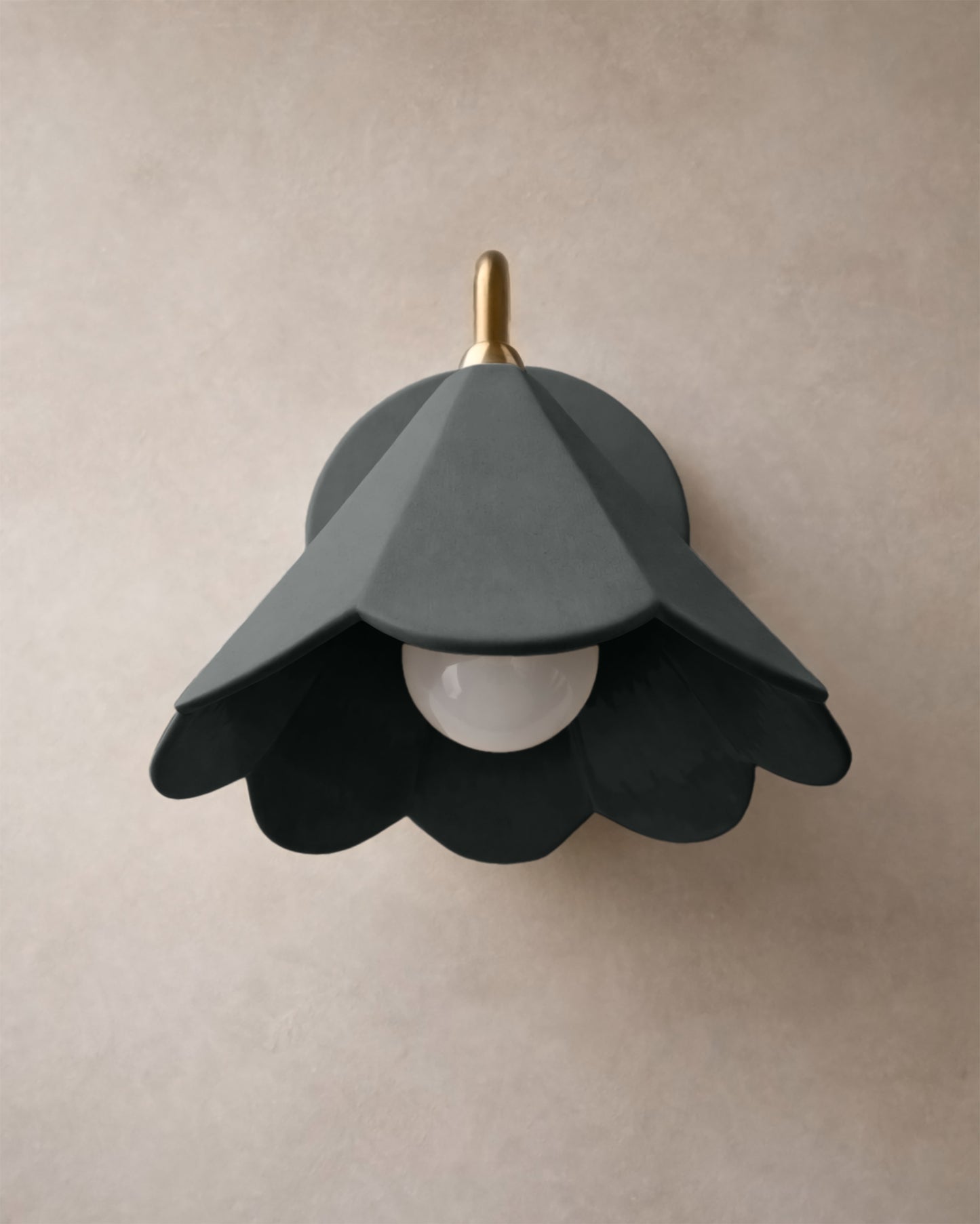 Torino Wall Sconce | Small Deco Light Fixture | Shadow Charcoal Gray