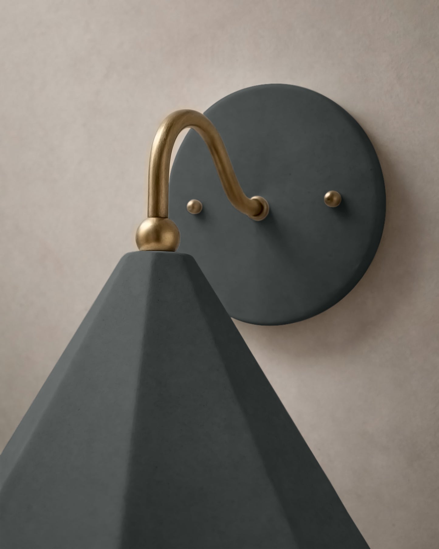 Torino Wall Sconce | Small Deco Light Fixture | Shadow Charcoal Gray