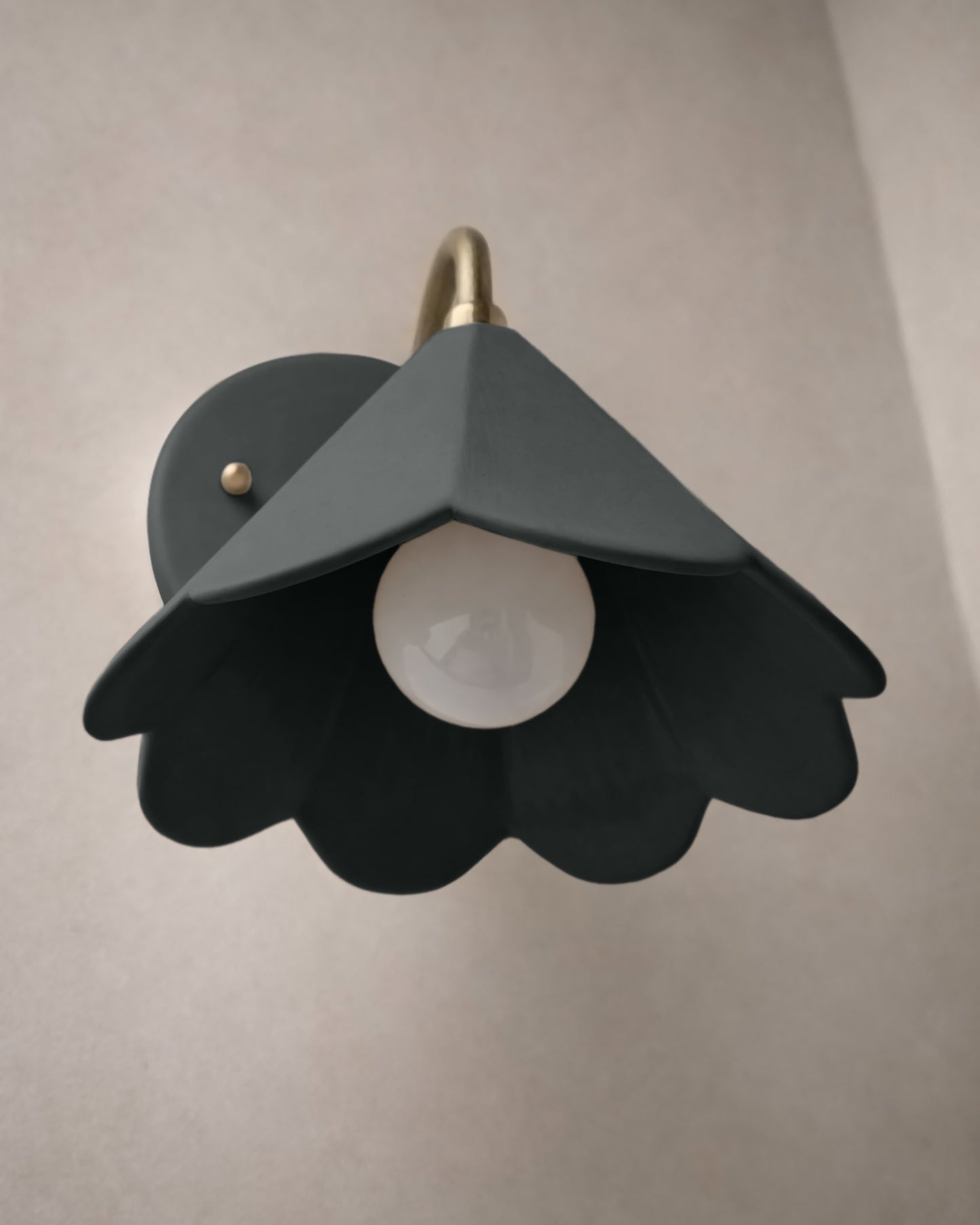 Torino Wall Sconce | Small Deco Light Fixture | Shadow Charcoal Gray