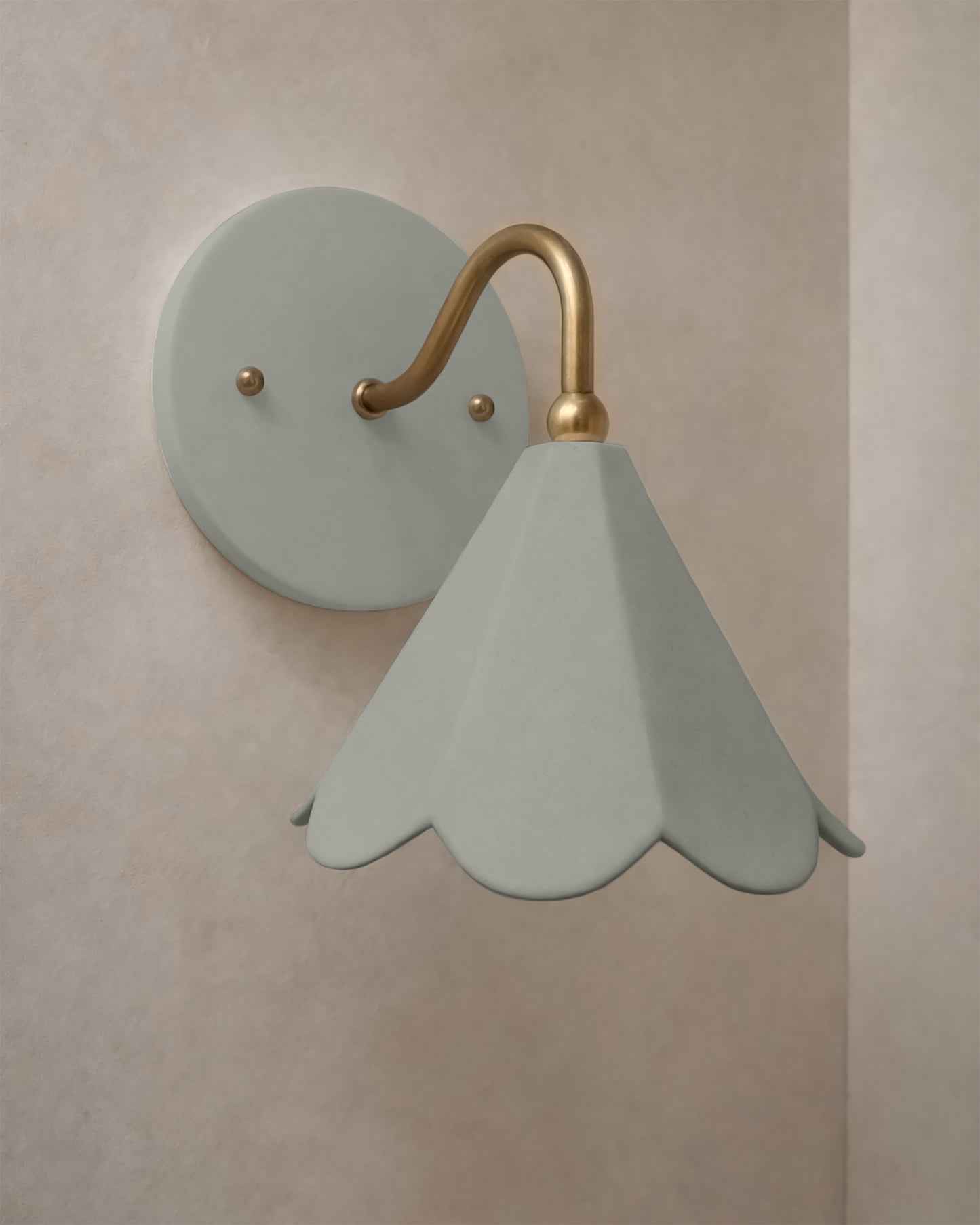 Torino Wall Sconce | Small Deco Light Fixture | Fog Gray
