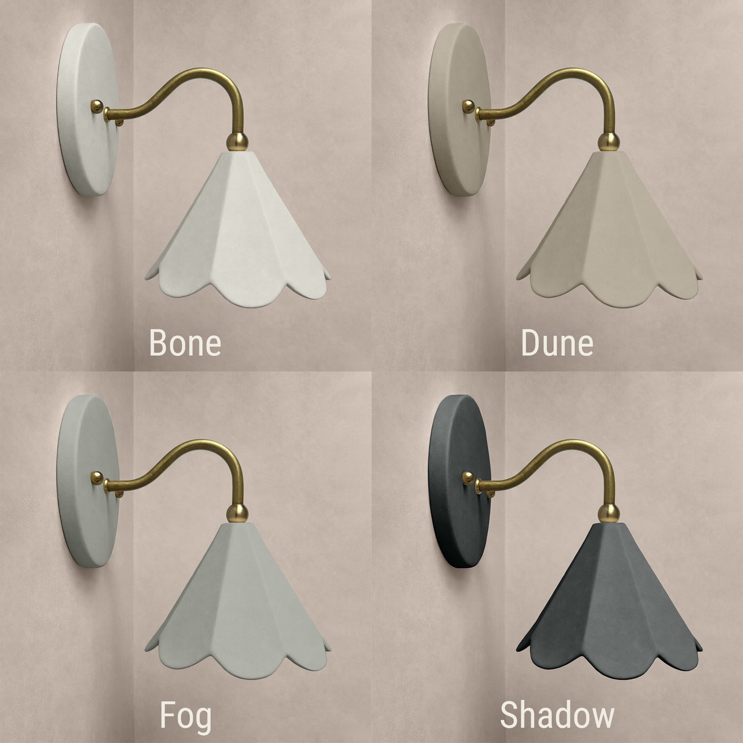 Torino Wall Sconce | Small Deco Light Fixture | Fog Gray