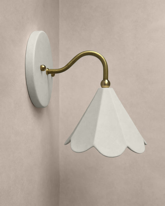 Torino Wall Sconce | Small Deco Light Fixture | Bone White