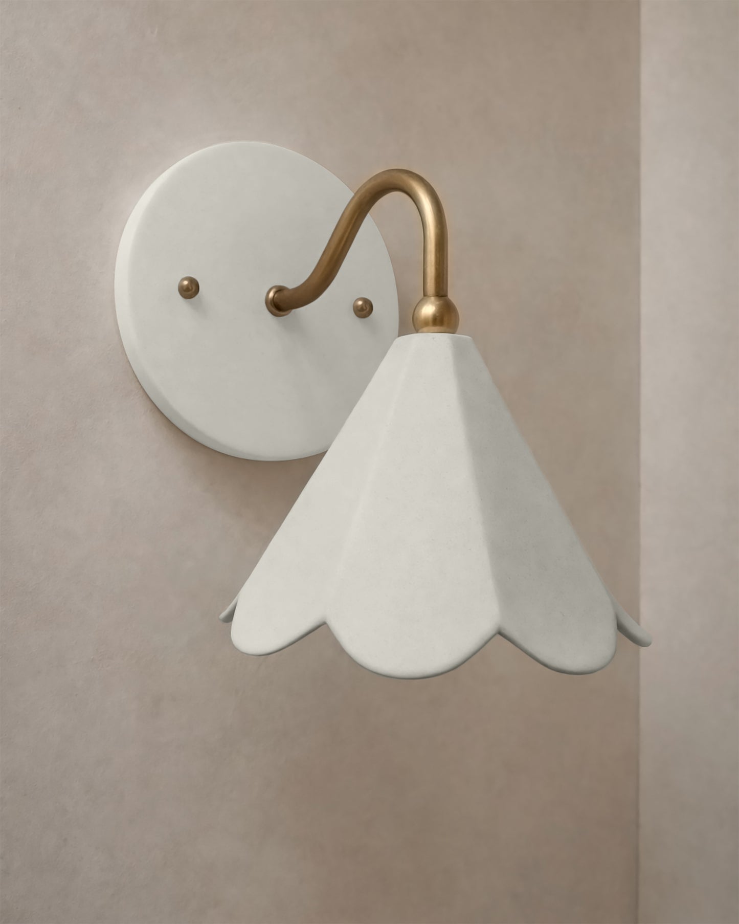 Torino Wall Sconce | Small Deco Light Fixture | Bone White