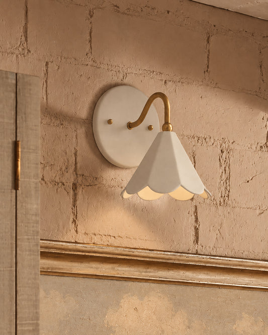 Torino Wall Sconce | Small Deco Light Fixture | Bone White