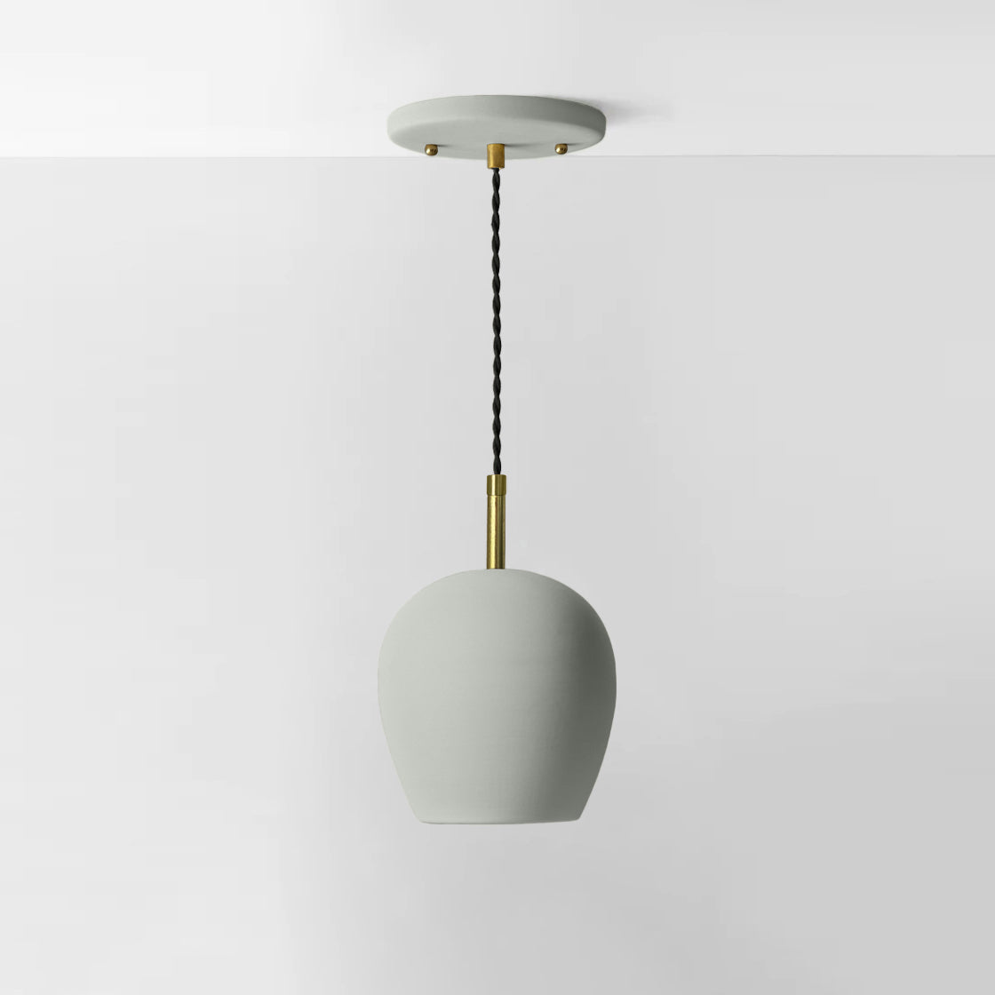 Tulipano Pendant Light | Minimalist Hanging Fixture | Fog Gray