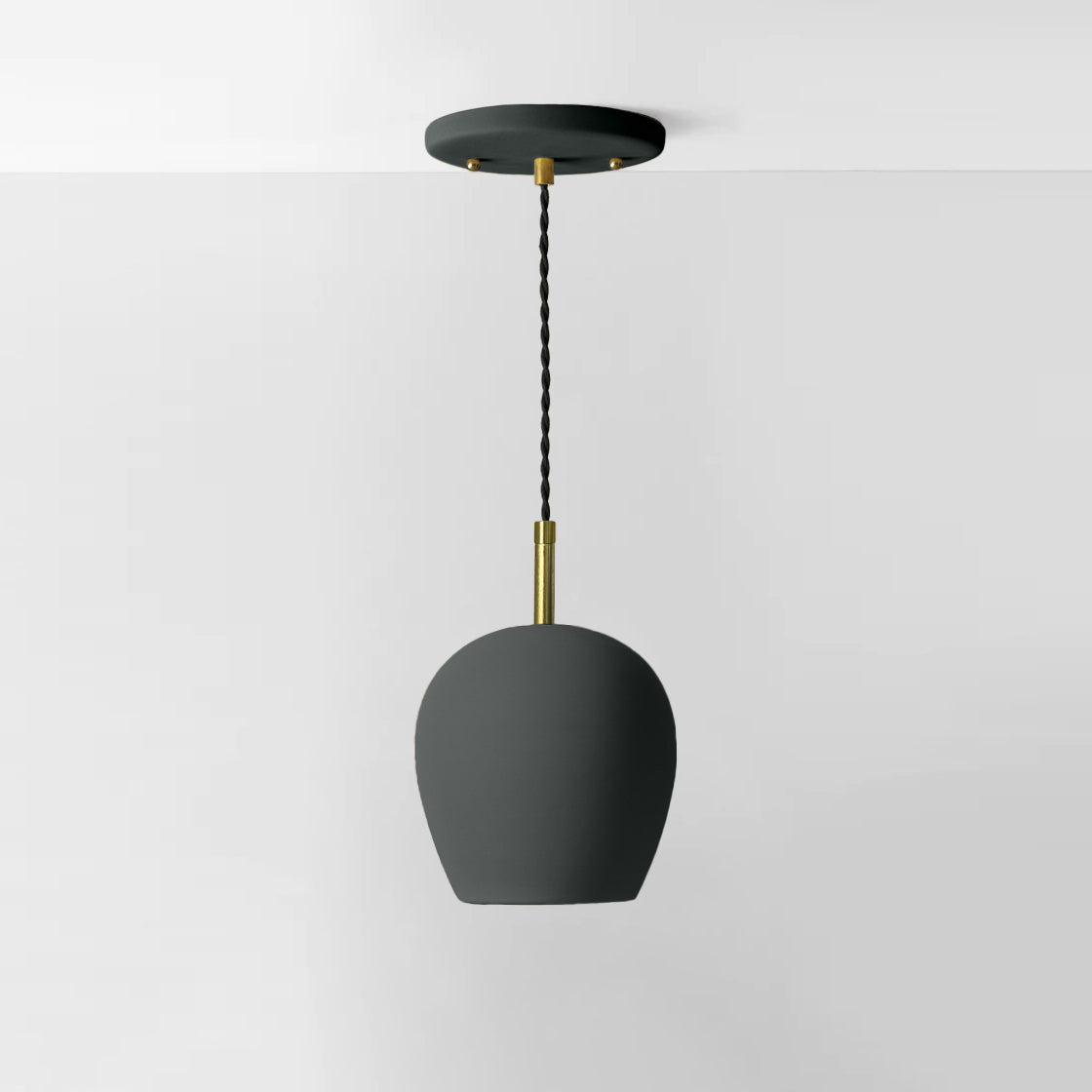 Tulipano Pendant Light | Minimalist Hanging Fixture | Shadow Charcoal Gray