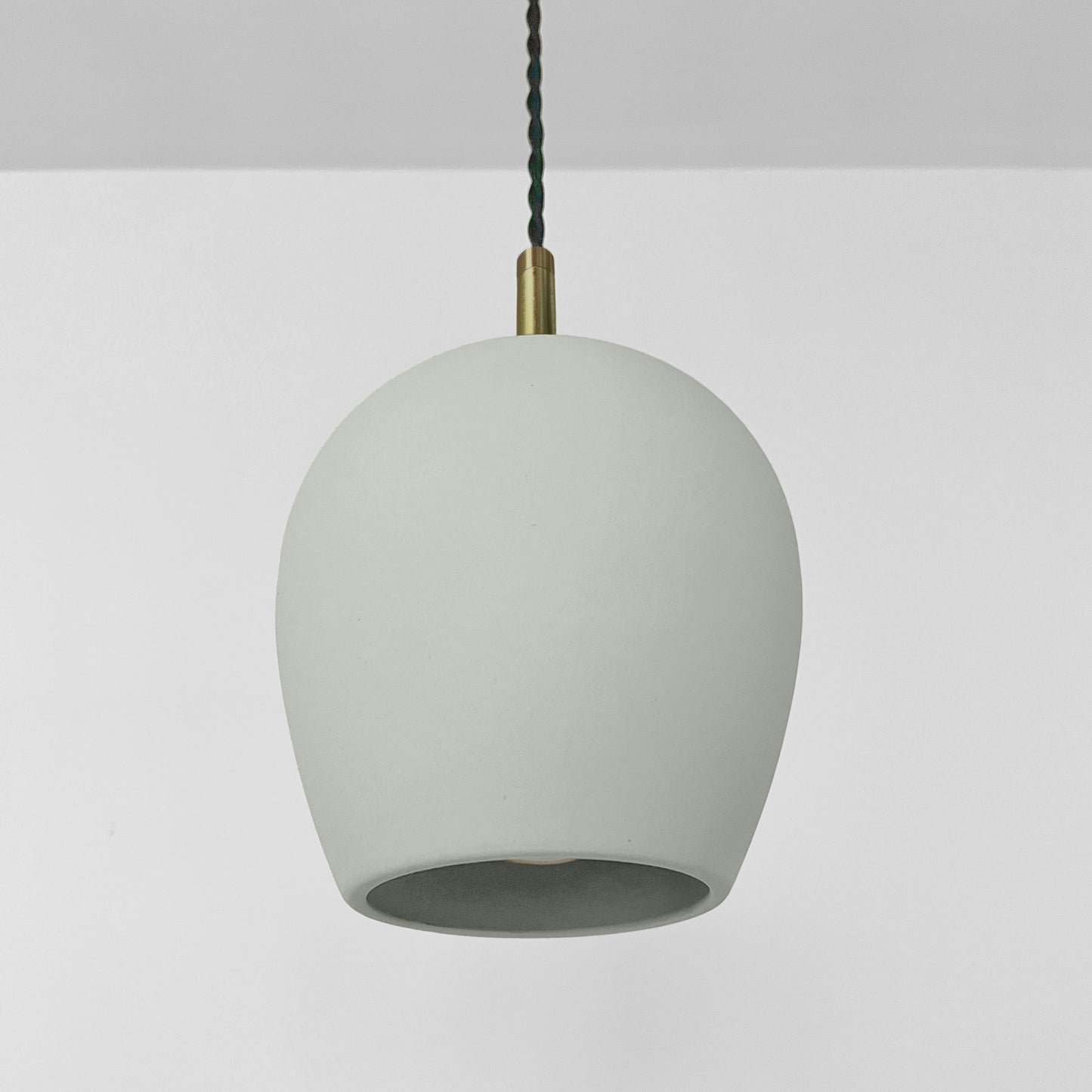 Tulipano Pendant Light | Minimalist Hanging Fixture | Fog Gray