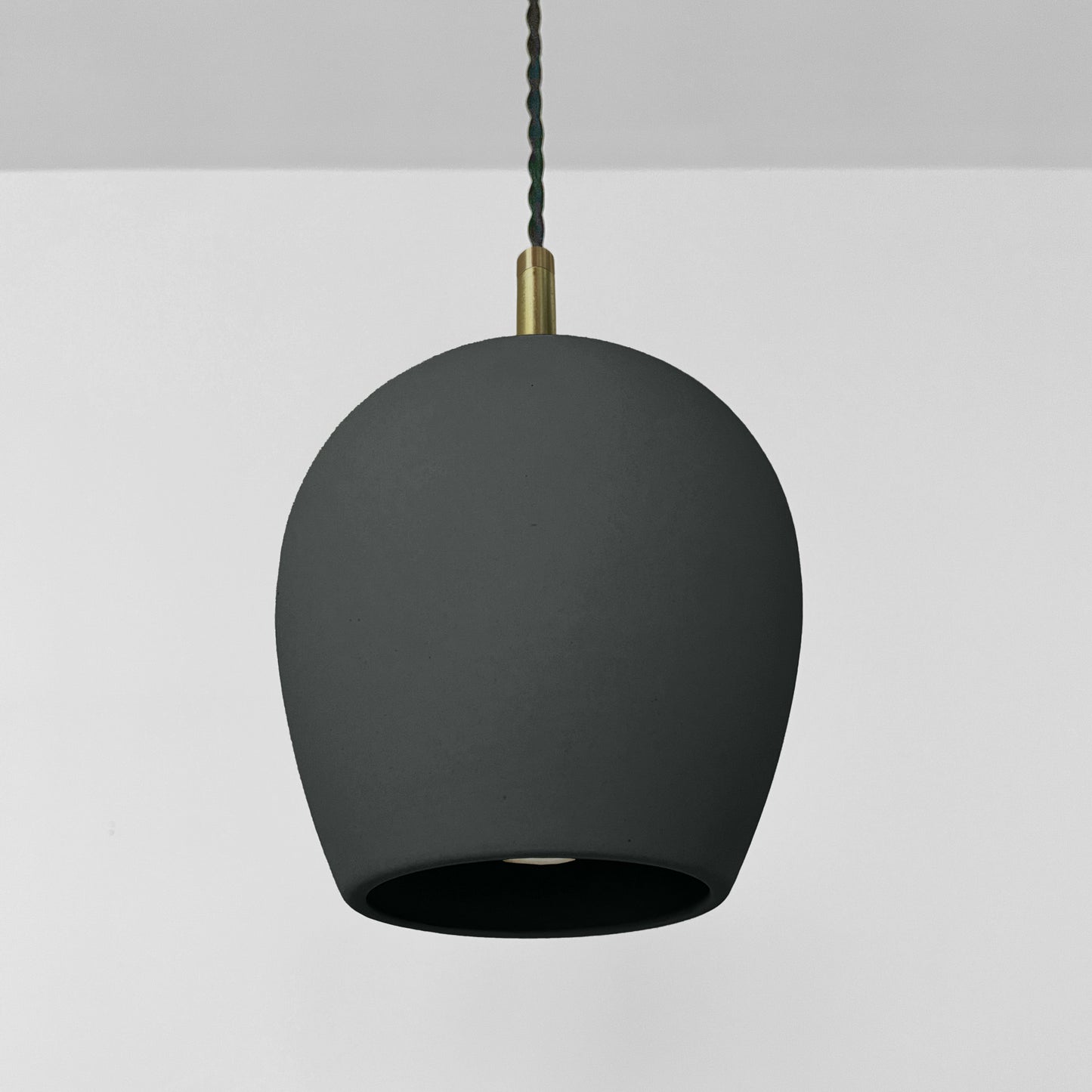 Tulipano Pendant Light | Minimalist Hanging Fixture | Shadow Charcoal Gray