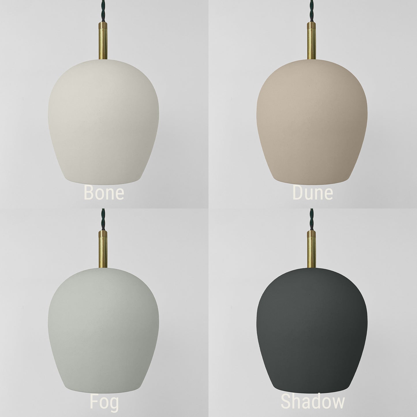 Tulipano Pendant Light | Minimalist Hanging Fixture | Bone White