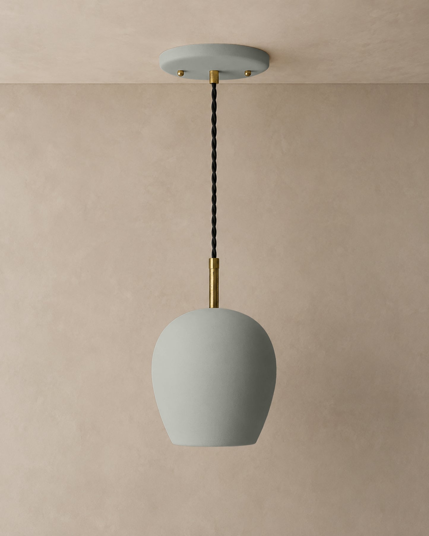 Tulipano Pendant Light | Minimalist Hanging Fixture | Fog Gray