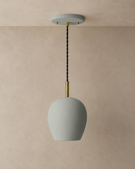 Tulipano Pendant Light | Minimalist Hanging Fixture | Fog Gray