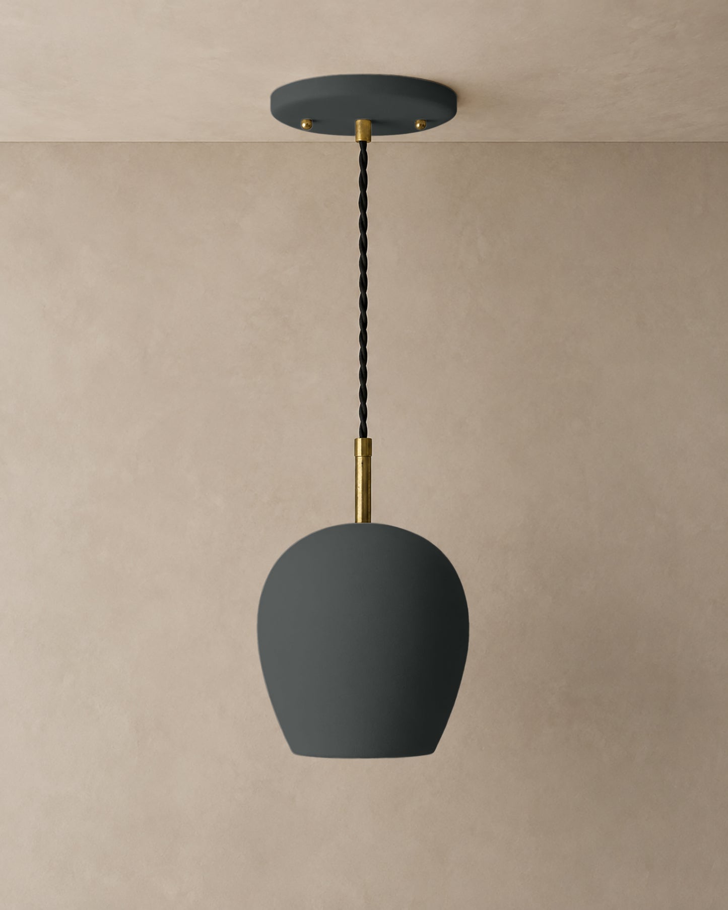 Tulipano Pendant Light | Minimalist Hanging Fixture | Shadow Charcoal Gray