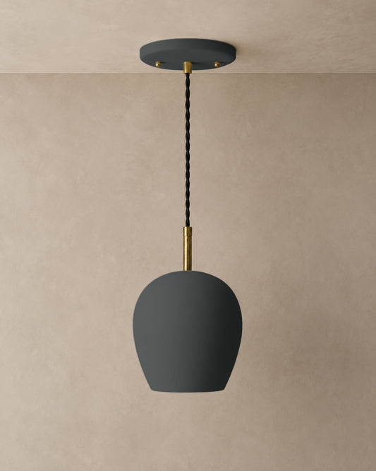 Tulipano Pendant Light | Minimalist Hanging Fixture | Shadow Charcoal Gray