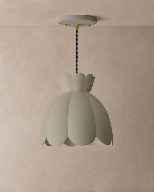Vallea Pendant Light | Large Floral Hanging Fixture | Dune Natural