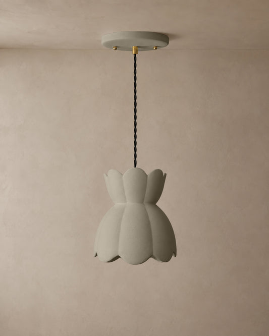 Vallea Pendant Light | Small Floral Hanging Fixture | Dune Natural